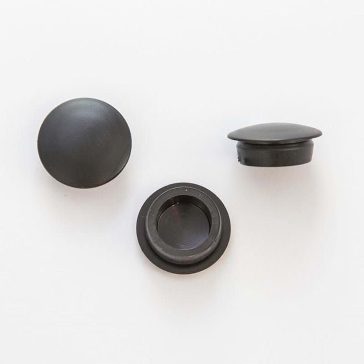 Dækpropper til alu til hæveskydedøre, sorte - 3 stk.