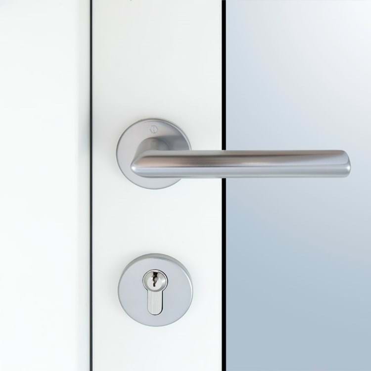 Facadedørsgreb m/rosetter (Stockholm) incl. dråbeformet cylinder